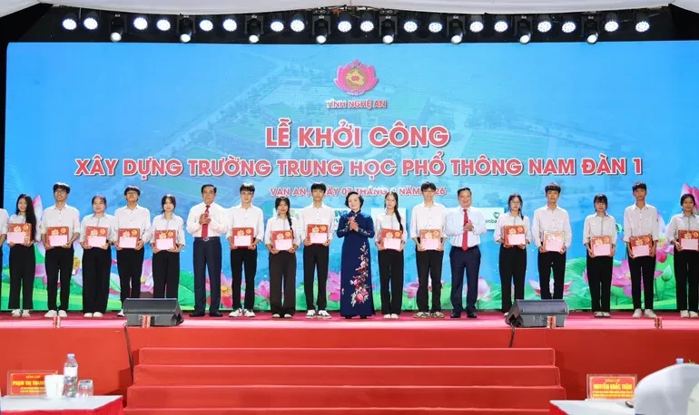 Khởi công Trường THPT Nam Đàn 1, Phó Thủ tướng Phạm Thị Thanh Trà kỳ vọng môi trường giáo dục chất lượng cao, nhân văn Khởi công Trường THPT Nam Đàn 1, Phó Thủ tướng Phạm Thị Thanh Trà kỳ vọng môi trường giáo dục chất lượng cao, nhân văn
