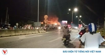 Khống chế đám cháy khu vực tập kết phế liệu ở Lâm Đồng