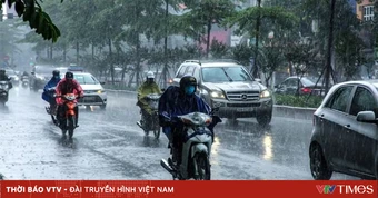 Không khí lạnh yếu gây mưa dông ở Bắc Bộ, Bắc Trung Bộ, có nơi trên 80mm