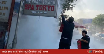 Kịp thời dập cháy đường dây điện, ngăn hiểm họa giữa khu dân cư
