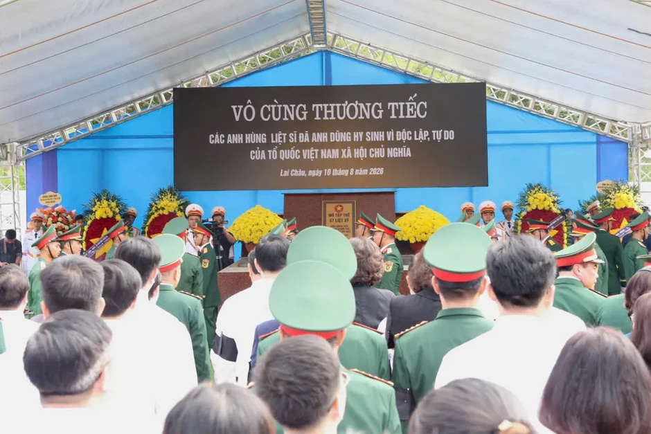 Lai Châu: Truy điệu, an táng 47 hài cốt liệt sĩ hy sinh từ 75 năm trước Lai Châu: Truy điệu, an táng 47 hài cốt liệt sĩ hy sinh từ 75 năm trước