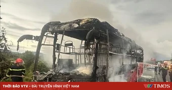 Làm rõ nguyên nhân xe khách giường nằm cháy khi đang lưu thông