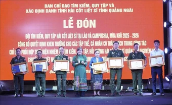 Lễ đón Đội K53 hoàn thành công tác tìm kiếm, quy tập hài cốt liệt sĩ tại Lào, Campuchia