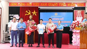 Liên đoàn Lao động tỉnh Điện Biên kết nạp mới đoàn viên công đoàn đạt 138,6% chỉ tiêu Trung ương giao