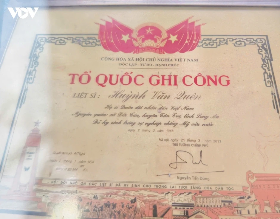 Liệt sĩ Huỳnh Văn Quên và người phụ nữ chờ ông gần 60 năm Liệt sĩ Huỳnh Văn Quên và người phụ nữ chờ ông gần 60 năm