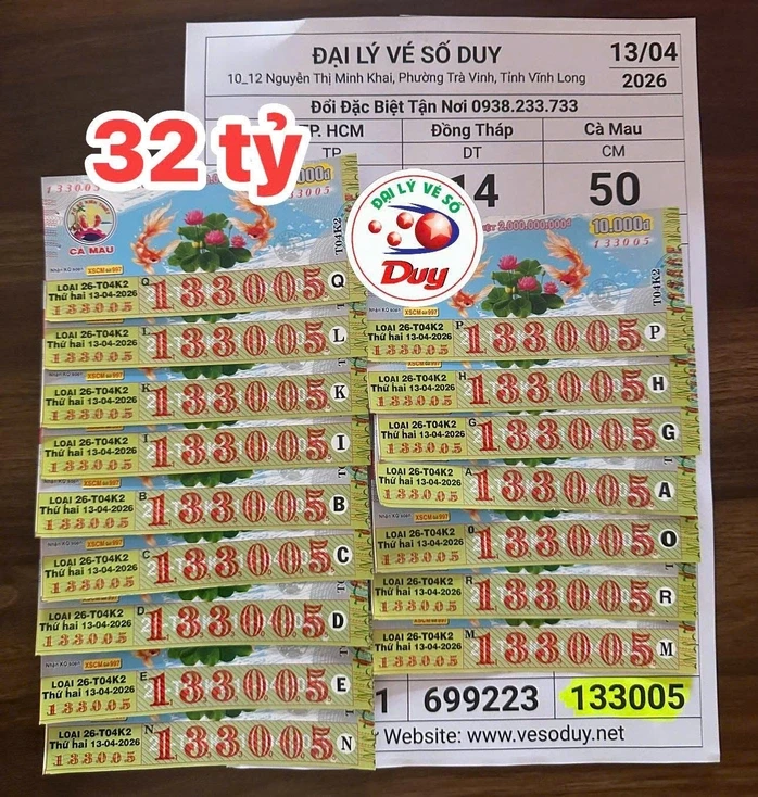 Lộ diện 7 người trúng độc đắc xổ số miền Nam khi mua vé online ngày 13-4 Lộ diện 7 người trúng độc đắc xổ số miền Nam khi mua vé online ngày 13-4