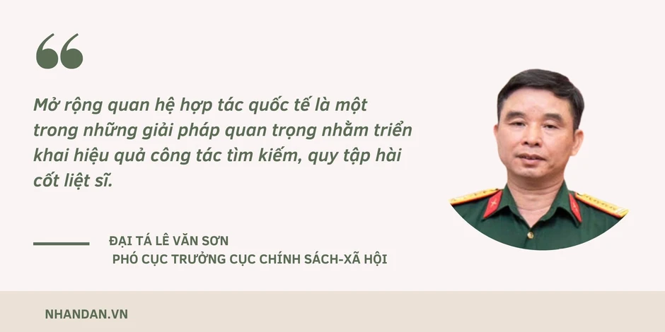 Mở rộng quan hệ hợp tác quốc tế - Giải pháp quan trọng tìm kiếm, quy tập hài cốt liệt sĩ Mở rộng quan hệ hợp tác quốc tế - Giải pháp quan trọng tìm kiếm, quy tập hài cốt liệt sĩ