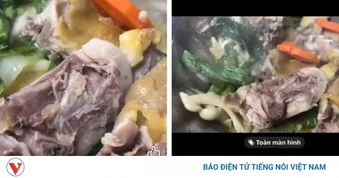 Mời chủ cơ sở nấu ăn bị tố có giòi trong thức ăn lên làm việc