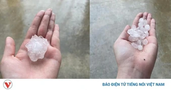 Mưa đá bất ngờ xuất hiện tại xã miền núi Nghệ An