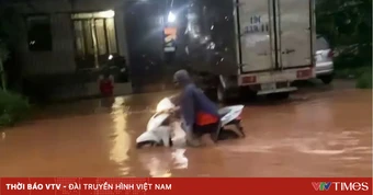 Mưa lớn kéo dài, Quốc lộ 55 ở Lâm Đồng chìm trong biển nước