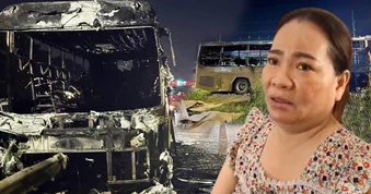 Nạn nhân vụ cháy xe khách khiến 7 người chết: Chỉ kịp ôm con lao ra khỏi xe