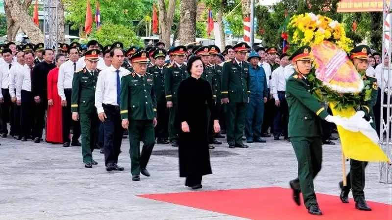 Nghệ An: An táng 80 hài cốt liệt sỹ hi sinh tại Lào