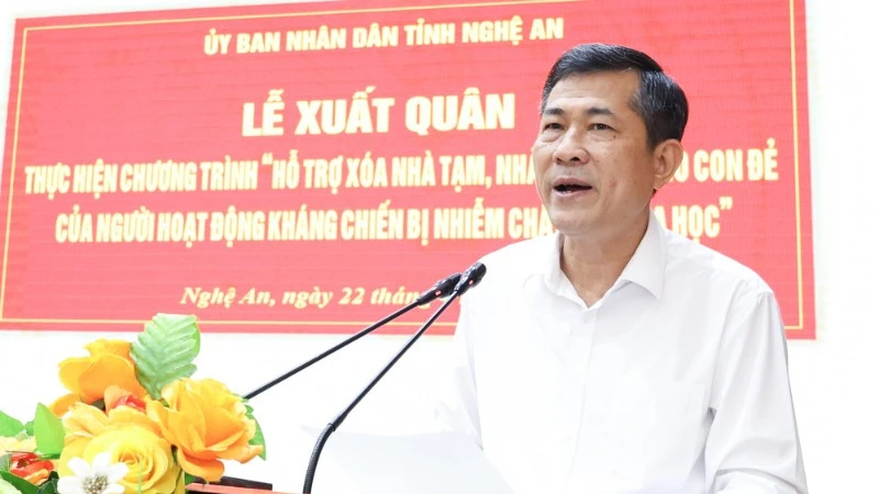 Nghệ An hỗ trợ xóa nhà tạm, nhà dột nát cho con đẻ của người hoạt động kháng chiến bị nhiễm chất độc hóa học Nghệ An hỗ trợ xóa nhà tạm, nhà dột nát cho con đẻ của người hoạt động kháng chiến bị nhiễm chất độc hóa học