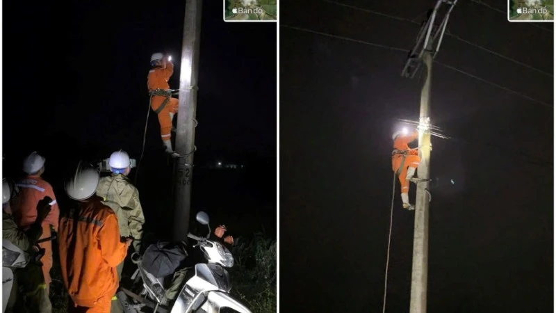 Nghệ An khẩn trương khắc phục sự cố mất điện do dông lốc Nghệ An khẩn trương khắc phục sự cố mất điện do dông lốc