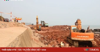 Nghệ An: Tăng tốc thi công tường chắn sóng ven biển trị giá 370 tỷ đồng