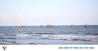 Ngư dân rơi xuống biển khi tàu đang trên đường vào bờ