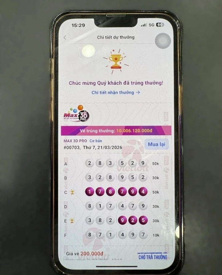 Người đàn ông ở Hưng Yên trúng 5 giải đặc biệt trị giá hơn 10 tỷ đồng