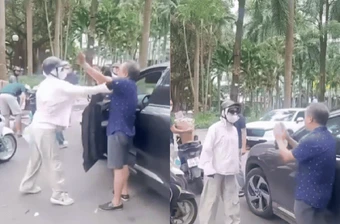 Người phụ nữ đèo con nhỏ lao vào lăng mạ, đánh đập tài xế ô tô