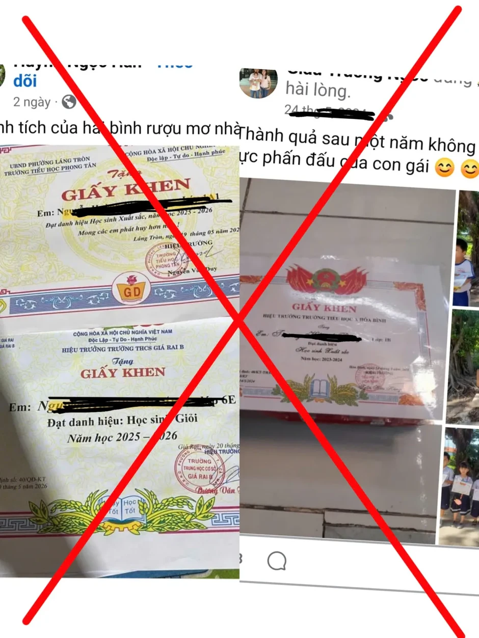 Nguy cơ lộ lọt dữ liệu cá nhân từ việc “khoe” thành tích học tập của con lên mạng Nguy cơ lộ lọt dữ liệu cá nhân từ việc “khoe” thành tích học tập của con lên mạng