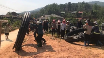 Nhân dân Chiềng Sinh chung sức thực hiện 5 công trình cấp nước tự chảy