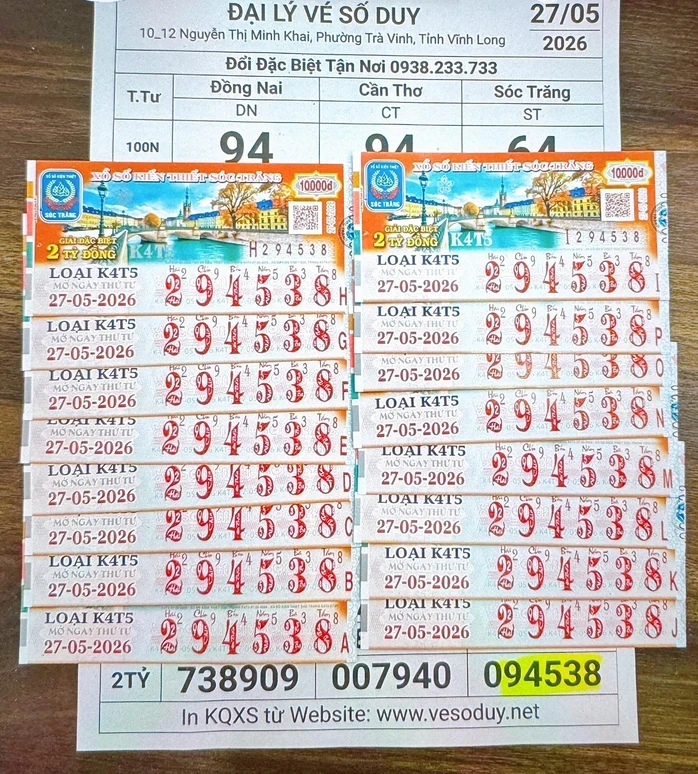 Nhiều người ở 2 tỉnh trúng 3 giải độc đắc xổ số miền Nam Nhiều người ở 2 tỉnh trúng 3 giải độc đắc xổ số miền Nam