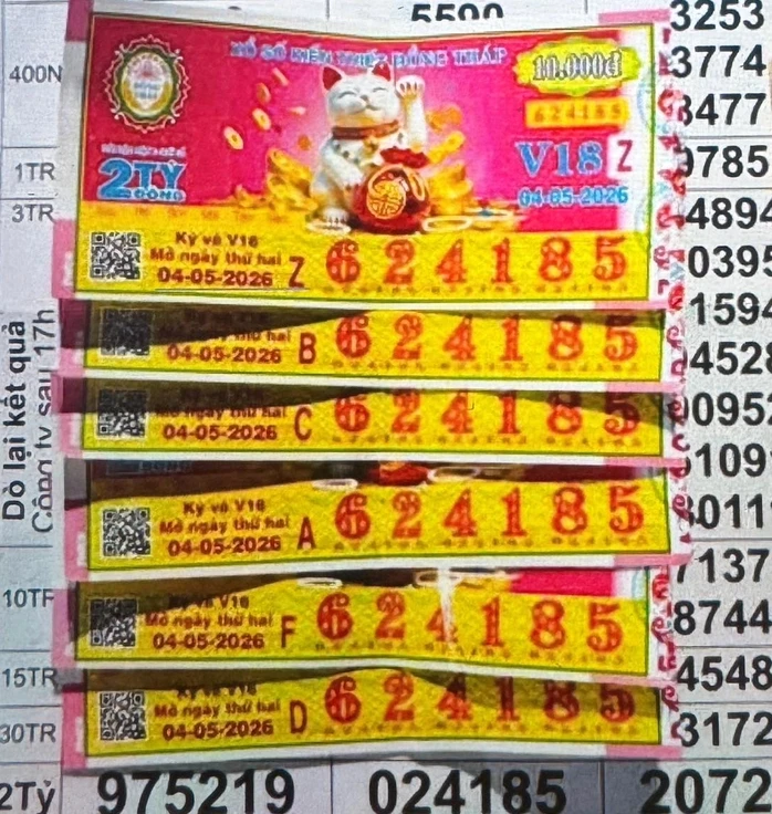 Nhiều người ở TPHCM, Tây Ninh và Vĩnh Long trúng xổ số miền Nam vào sáng 5-5