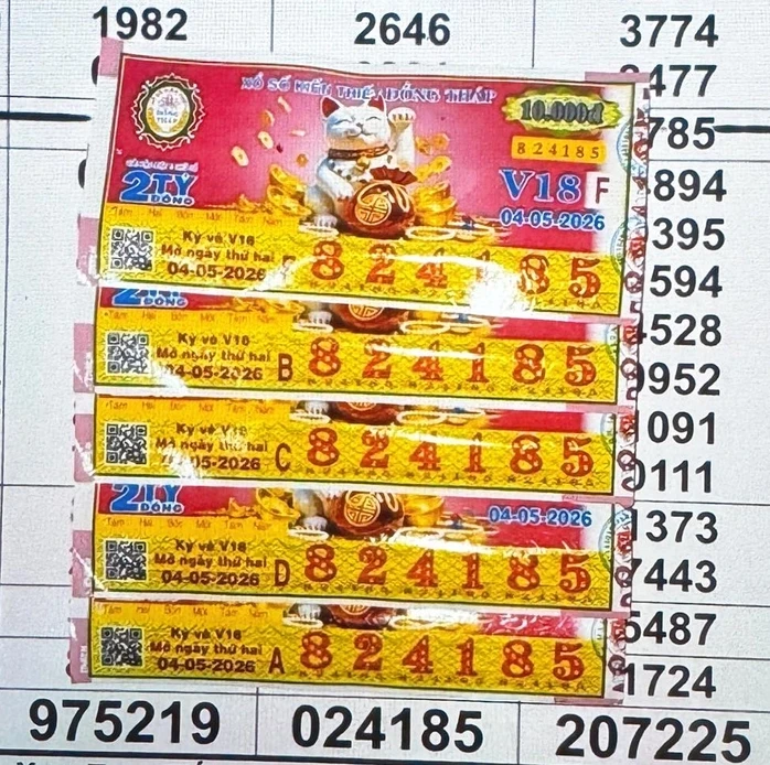Nhiều người ở TPHCM, Tây Ninh và Vĩnh Long trúng xổ số miền Nam vào sáng 5-5