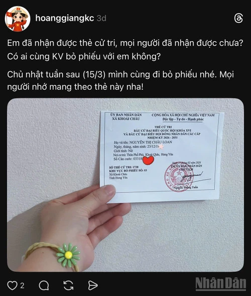 Những kỳ vọng của cử tri trẻ ở kỳ bầu cử lần này Những kỳ vọng của cử tri trẻ ở kỳ bầu cử lần này