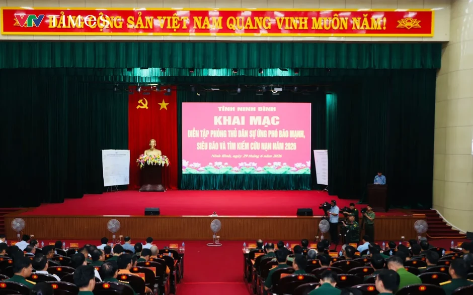 Ninh Bình diễn tập phòng thủ dân sự quy mô lớn ứng phó siêu bão Ninh Bình diễn tập phòng thủ dân sự quy mô lớn ứng phó siêu bão