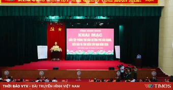 Ninh Bình diễn tập phòng thủ dân sự quy mô lớn ứng phó siêu bão