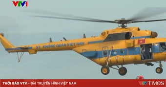 Ninh Bình dùng trực thăng diễn tập tìm kiếm, cứu nạn trên biển