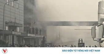 Nổ bình khí nén tại khu công nghiệp ở Bắc Ninh