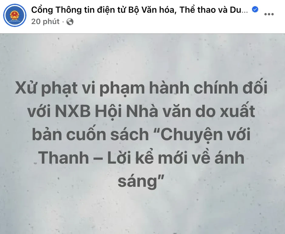 Phạt 100 triệu đồng, đình chỉ xuất bản 2 tháng đối với Nhà xuất bản Hội Nhà văn Phạt 100 triệu đồng, đình chỉ xuất bản 2 tháng đối với Nhà xuất bản Hội Nhà văn