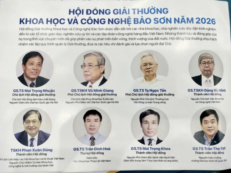 Phát động Giải thưởng Khoa học và Công nghệ Bảo Sơn 2026