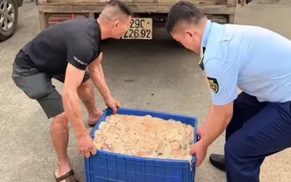 Phát hiện 570kg lòng lợn bốc mùi hôi thối trên xe tải đông lạnh Phát hiện 570kg lòng lợn bốc mùi hôi thối trên xe tải đông lạnh
