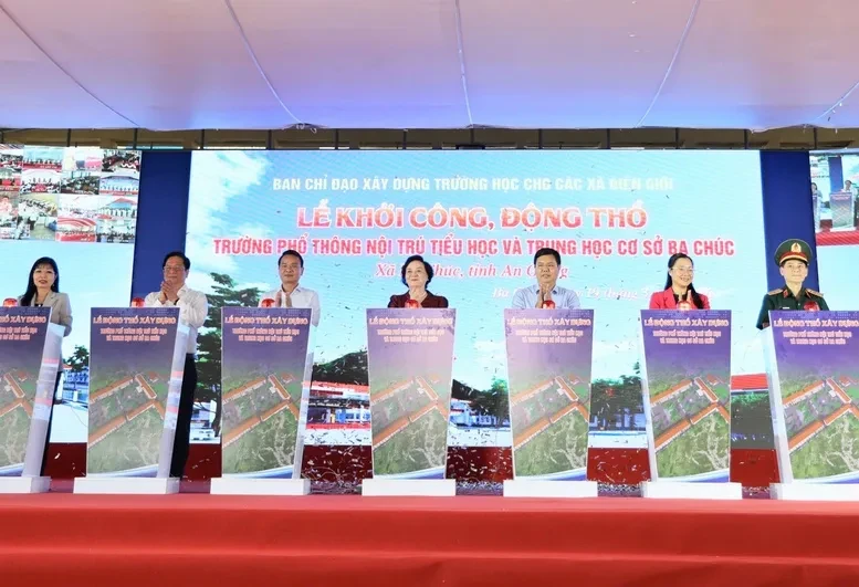 Phó Thủ tướng Phạm Thị Thanh Trà dự lễ khởi công Trường Phổ thông nội trú liên cấp Ba Chúc, tỉnh An Giang Phó Thủ tướng Phạm Thị Thanh Trà dự lễ khởi công Trường Phổ thông nội trú liên cấp Ba Chúc, tỉnh An Giang