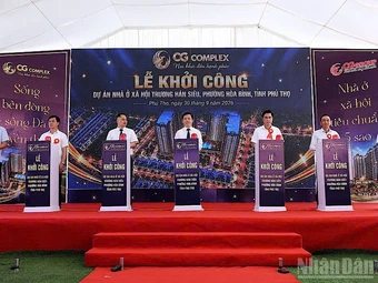 Phú Thọ khởi công xây dựng 680 căn nhà ở xã hội tại phường Hòa Bình