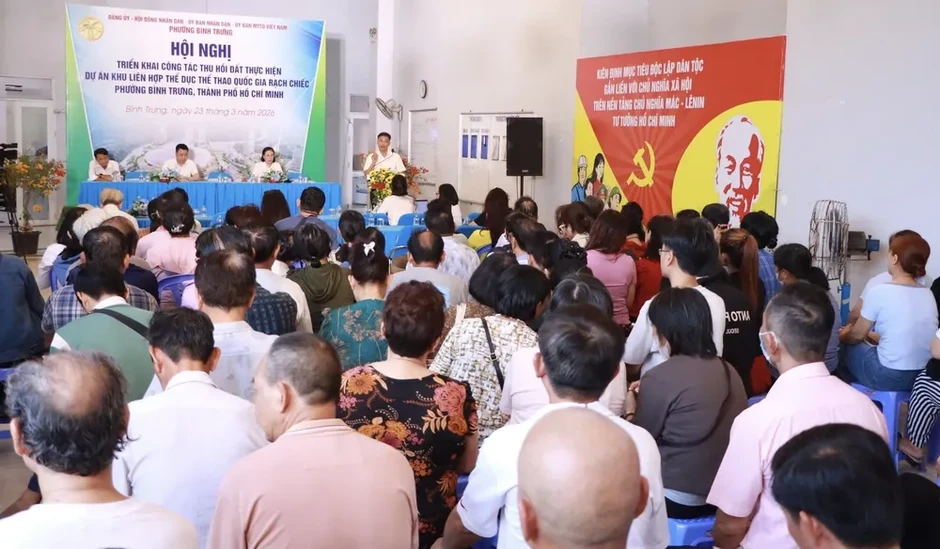 Phường Bình Trưng triển khai thu hồi đất dự án Khu Liên hợp thể dục thể thao quốc gia Rạch Chiếc Phường Bình Trưng triển khai thu hồi đất dự án Khu Liên hợp thể dục thể thao quốc gia Rạch Chiếc
