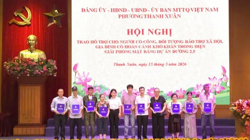 Phường Thanh Xuân hoàn thành giải phóng mặt bằng 99,9% dự án đường Vành đai 2,5 Phường Thanh Xuân hoàn thành giải phóng mặt bằng 99,9% dự án đường Vành đai 2,5