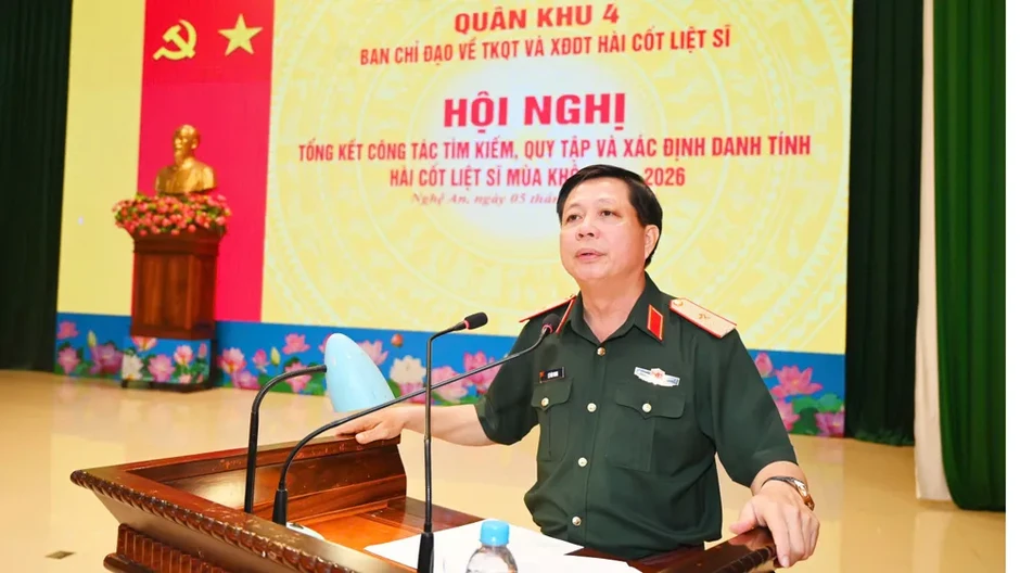 Quân khu 4 tổng kết công tác tìm kiếm, quy tập hài cốt liệt sĩ mùa khô 2025-2026 Quân khu 4 tổng kết công tác tìm kiếm, quy tập hài cốt liệt sĩ mùa khô 2025-2026