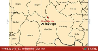 Quảng Ngãi liên tiếp xảy ra bốn trận động đất trong sáng 11/5