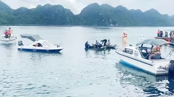 Quảng Ninh: Tìm thấy thi thể nạn nhân cuối cùng trong vụ lật sà lan trên biển