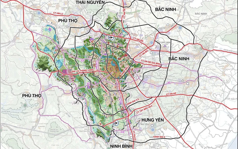 Quy hoạch Hà Nội tầm nhìn 100 năm: Hướng tới thành phố toàn cầu với GRDP khoảng 1.920 tỷ USD