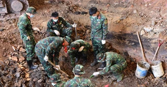 Quy tập thêm nhiều hài cốt liệt sĩ tại khu A, Công viên Lê Thị Riêng