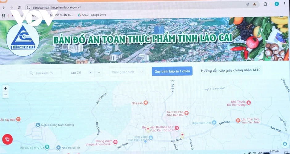 Ra mắt hệ thống “Bản đồ số an toàn thực phẩm tỉnh Lào Cai” Ra mắt hệ thống “Bản đồ số an toàn thực phẩm tỉnh Lào Cai”