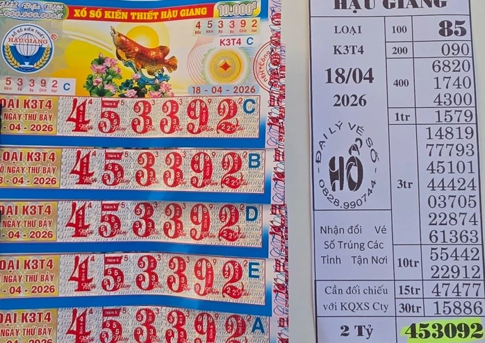 Sáng 19-4, nhiều người ở TPHCM, Vĩnh Long và Cà Mau trúng xổ số miền Nam Sáng 19-4, nhiều người ở TPHCM, Vĩnh Long và Cà Mau trúng xổ số miền Nam