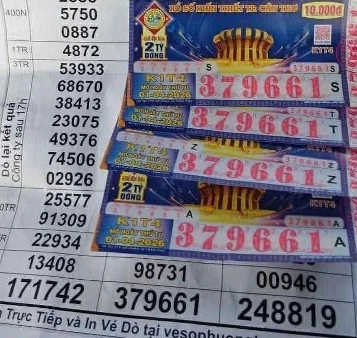 Sáng 2-4, lộ diện nơi trúng 2 giải độc đắc xổ số miền Nam