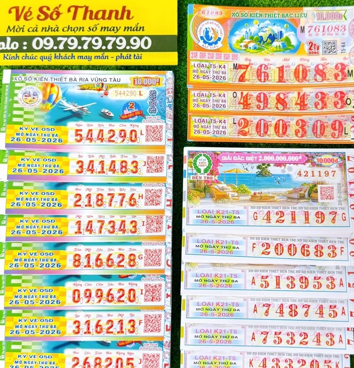 Sáng 26-5, lộ diện nơi trúng 3 giải độc đắc và 3 giải an ủi xổ số miền Nam Sáng 26-5, lộ diện nơi trúng 3 giải độc đắc và 3 giải an ủi xổ số miền Nam