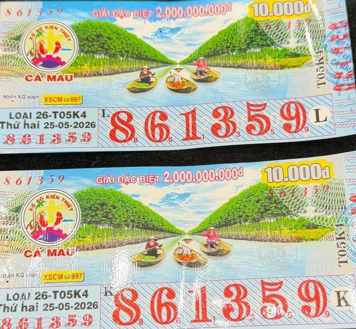 Sáng 26-5, lộ diện nơi trúng 3 giải độc đắc và 3 giải an ủi xổ số miền Nam Sáng 26-5, lộ diện nơi trúng 3 giải độc đắc và 3 giải an ủi xổ số miền Nam