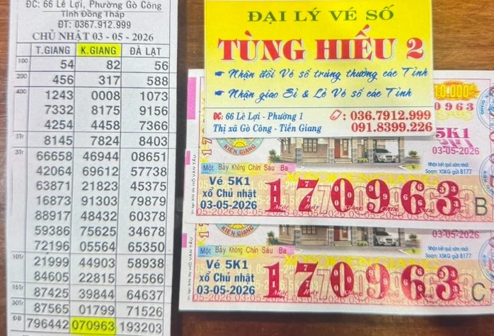 Sáng 4-5, vé trúng xổ số miền Nam xuất hiện ở 3 tỉnh